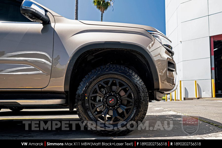 18x9.0 Simmons MAX X11 MBW on VW Amarok