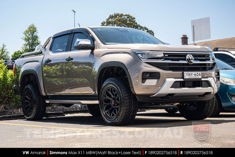 18x9.0 Simmons MAX X11 MBW on VW Amarok