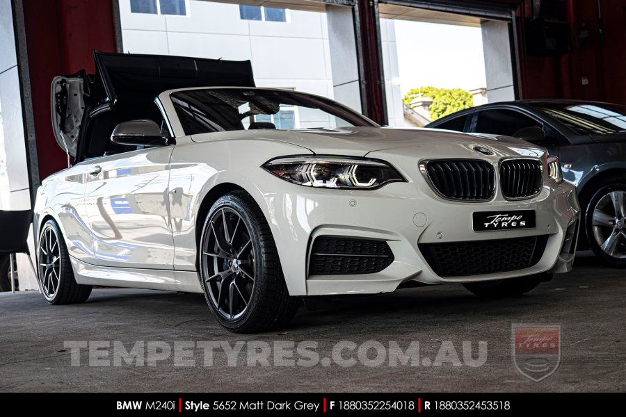 18x8.0 5652 Matt Dark Grey on BMW 2 Series