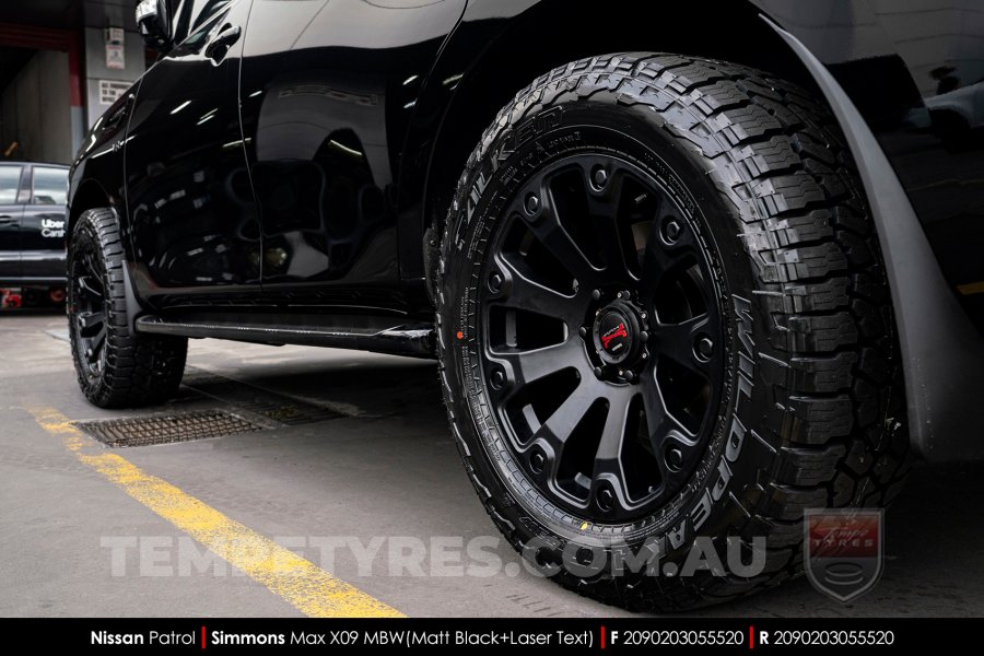 20x9.0 Simmons MAX X09 MBW on Nissan Patrol