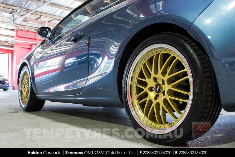 20x8.5 20x9.5 Simmons OM-1 Gold on Holden Cascada