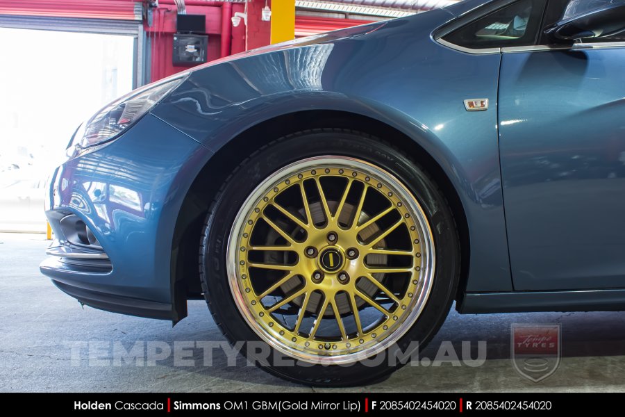 20x8.5 20x9.5 Simmons OM-1 Gold on Holden Cascada