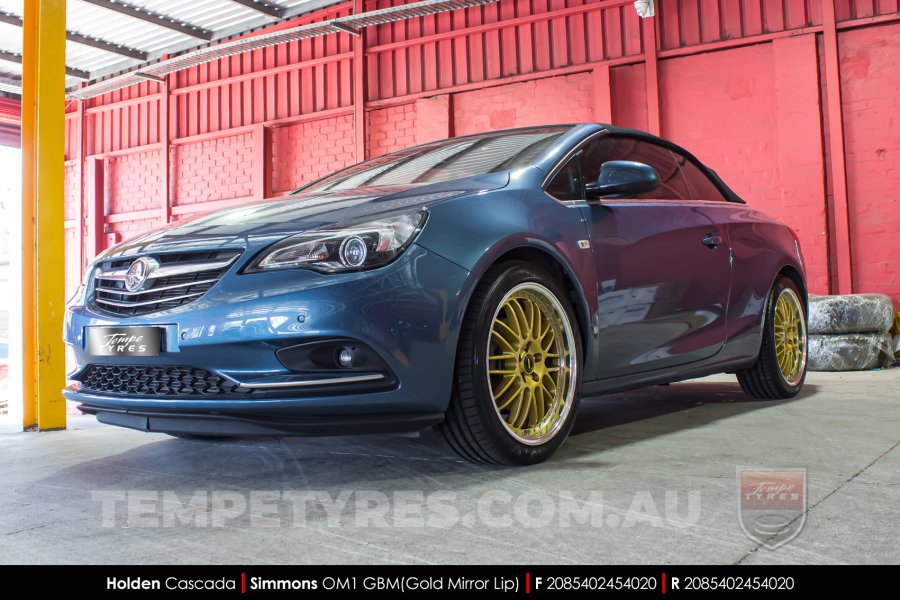 20x8.5 20x9.5 Simmons OM-1 Gold on Holden Cascada