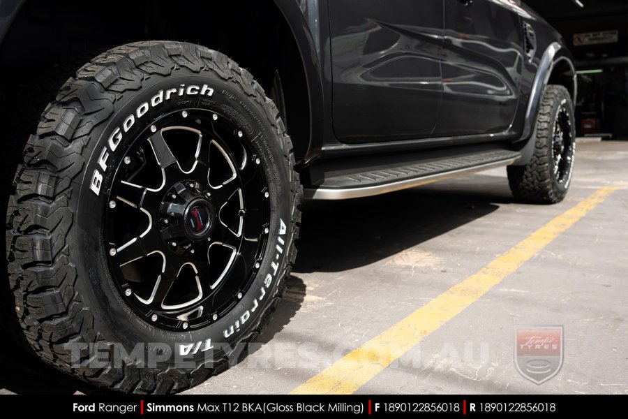 18x9.0 Simmons MAX T12 BKA on Ford Ranger