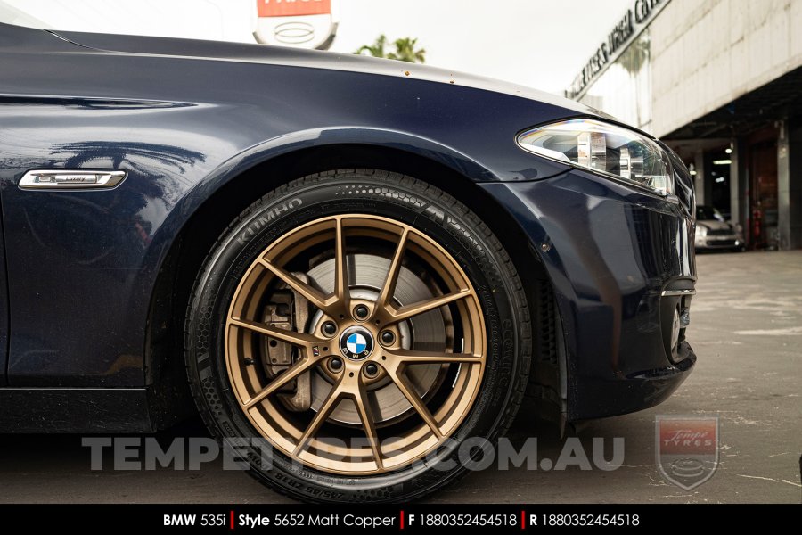 18x8.0 5652 Matt Copper on BMW 5 Series