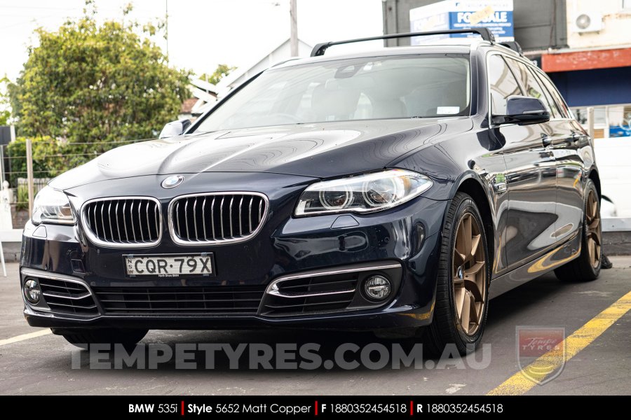 18x8.0 5652 Matt Copper on BMW 5 Series