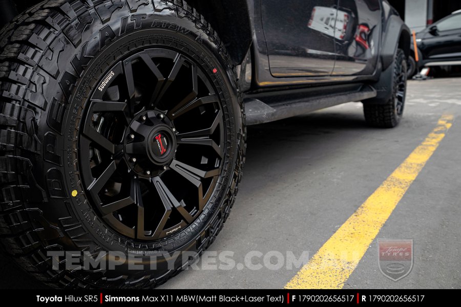 17x9.0 Simmons MAX X11 MBW on Toyota Hilux SR5