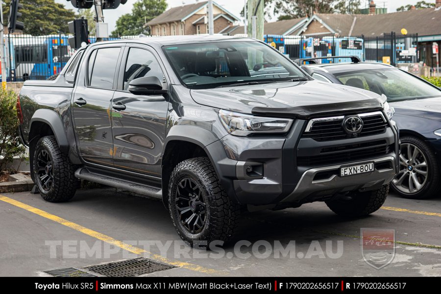 17x9.0 Simmons MAX X11 MBW on Toyota Hilux SR5