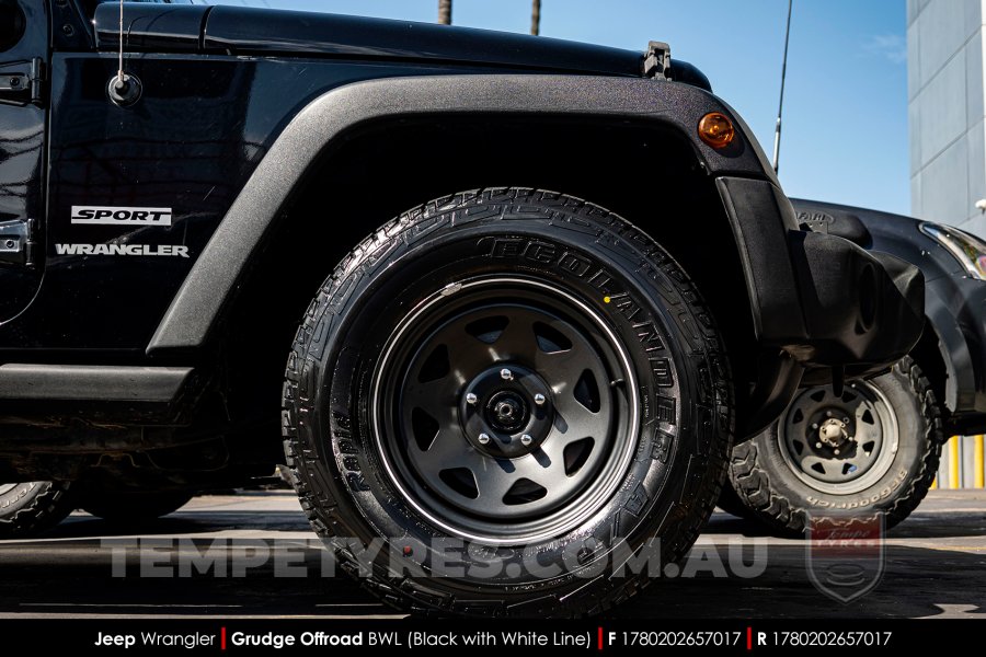 17x8.0 Grudge Offroad BWL Steel on Jeep Wrangler