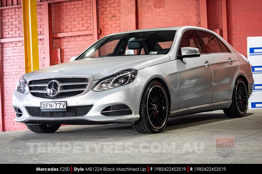 19x8.5 19x9.5 1224 MB1224 Black on Mercedes E-Class