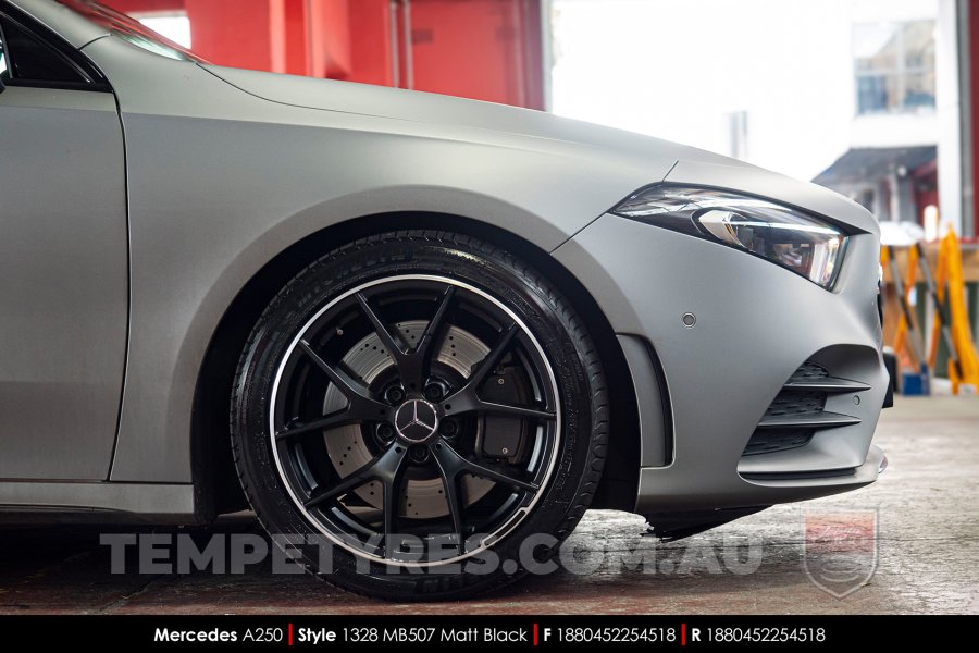 18x8.0 1328 MB507 Matt Black on Mercedes A-Class