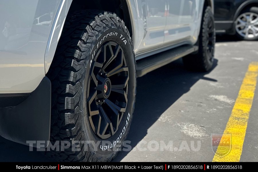 18x9.0 Simmons MAX X11 MBW on Toyota Landcruiser