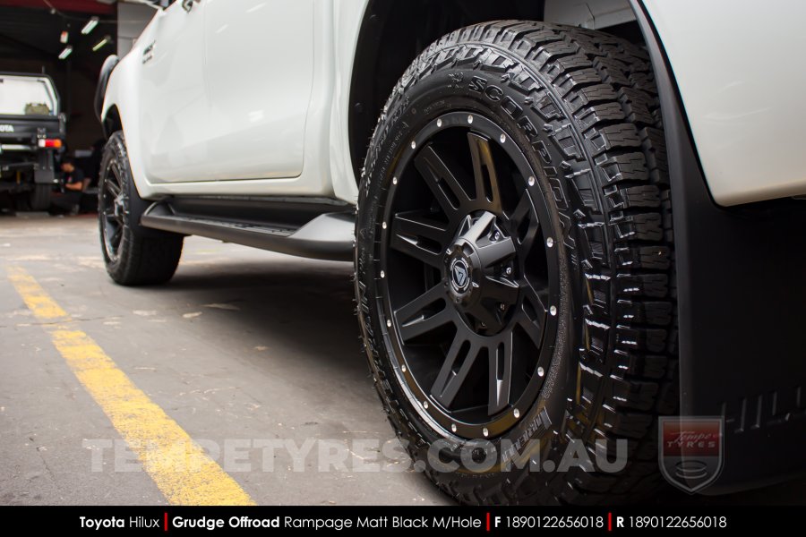 18x9.0 Grudge Offroad RAMPAGE on Toyota Hilux