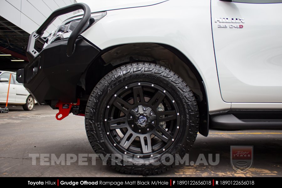 18x9.0 Grudge Offroad RAMPAGE on Toyota Hilux