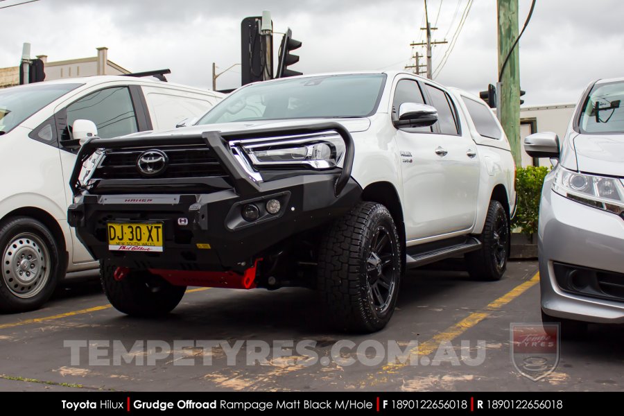 18x9.0 Grudge Offroad RAMPAGE on Toyota Hilux