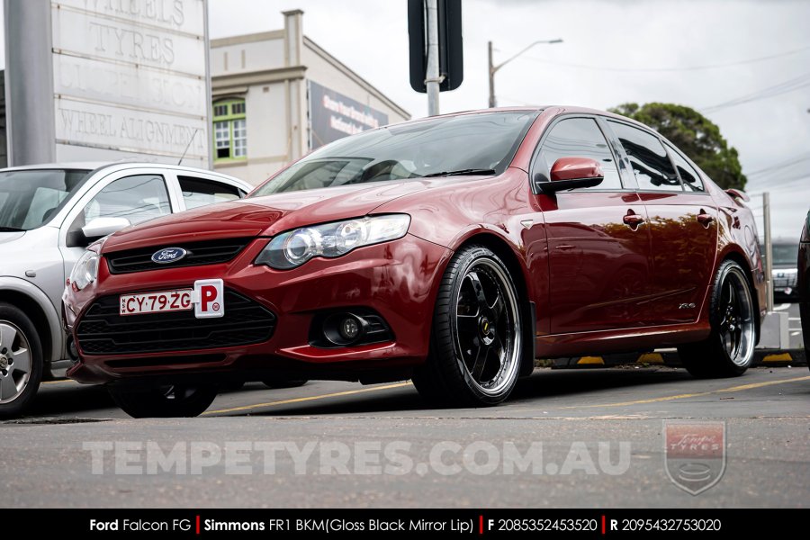 20x8.5 20x9.5 Simmons FR-1 Gloss Black on Ford Falcon