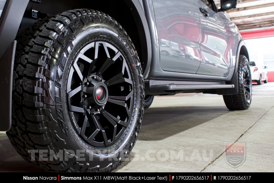 17x9.0 Simmons MAX X11 MBW on Nissan Navara