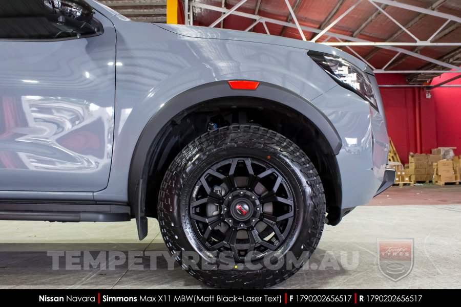 17x9.0 Simmons MAX X11 MBW on Nissan Navara