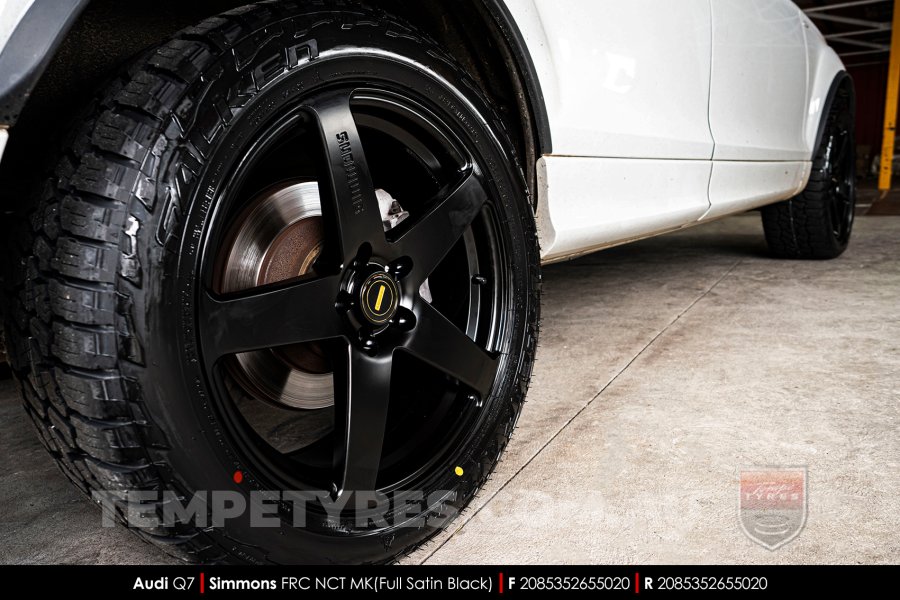 20x8.5 Simmons FR-C Full Satin Black NCT on Audi Q7