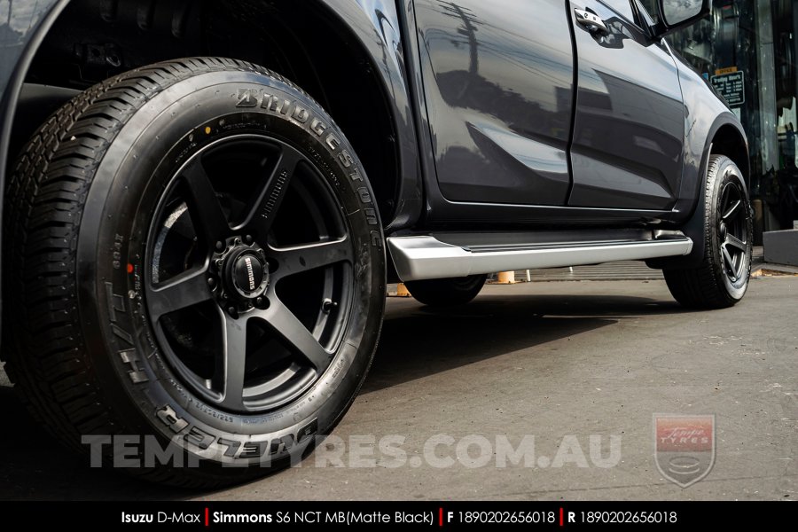 18x9.0 Simmons S6 Matte Black NCT on Isuzu D-Max