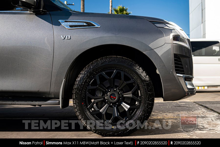 20x9.0 Simmons MAX X11 MBW on Nissan Patrol