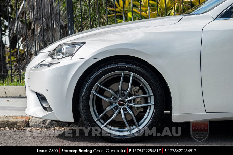 17x7.5 Starcorp Racing 1517 Ghost Gunmetal on Lexus IS