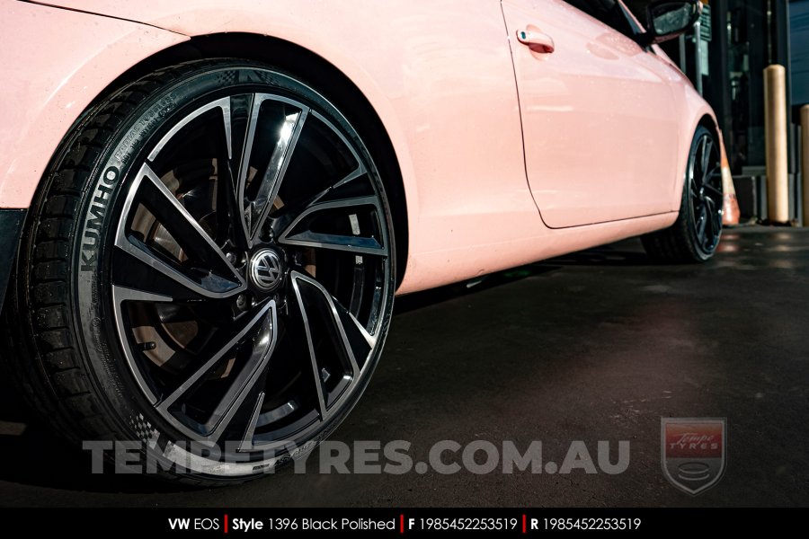 19x8.5 1396 Black Polished on VW EOS