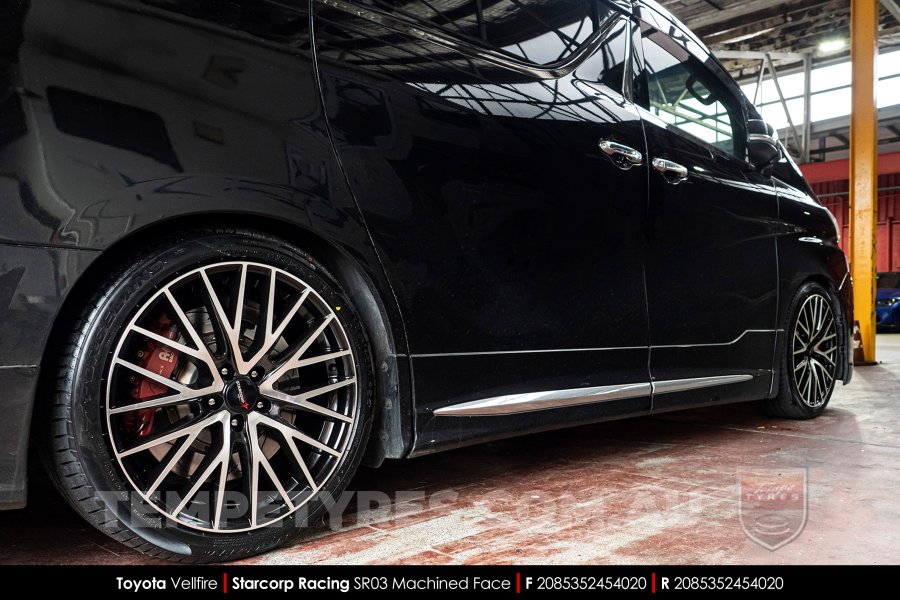 20x8.5 Starcorp Racing SR03 Machined Face on Toyota Vellfire