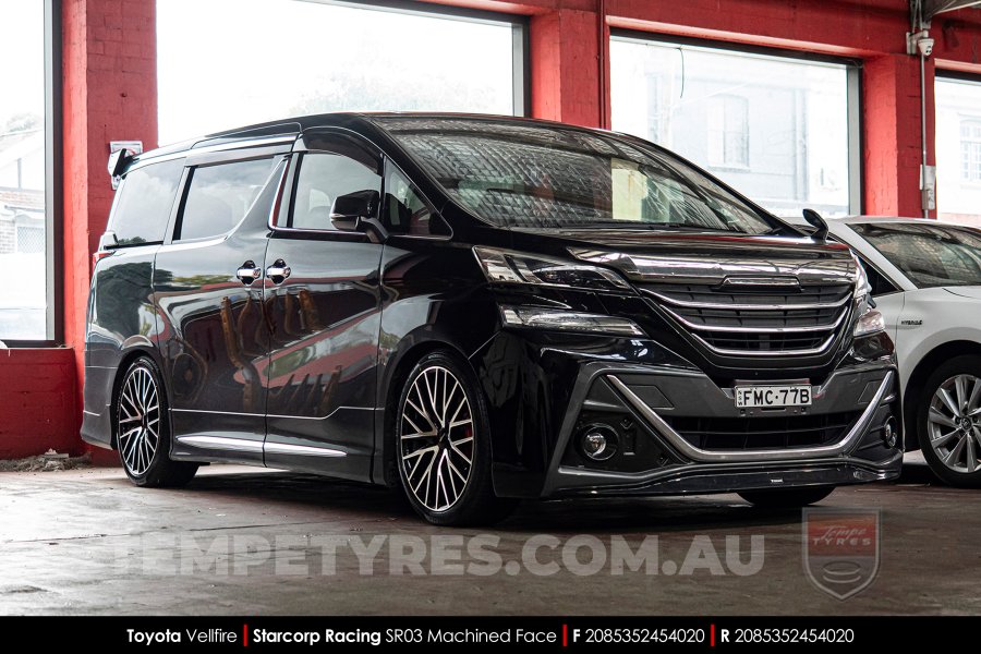 20x8.5 Starcorp Racing SR03 Machined Face on Toyota Vellfire