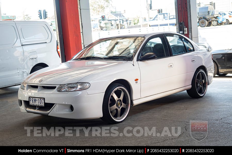 20x8.5 20x9.5 Simmons FR-1 Hyper Dark on Holden Commodore VT