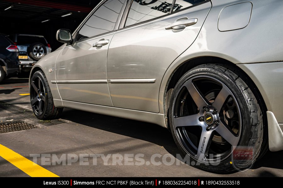 18x8.0 18x9.0 Simmons FR-C Black Tint NCT on Lexus IS