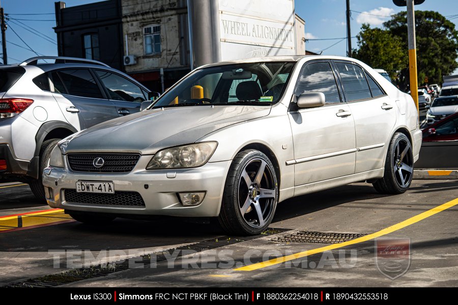 18x8.0 18x9.0 Simmons FR-C Black Tint NCT on Lexus IS