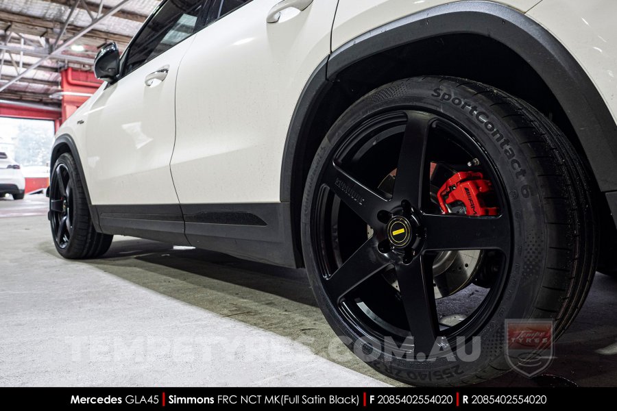 20x8.5 20x10 Simmons FR-C Satin Black NCT on Mercedes GLA-Class