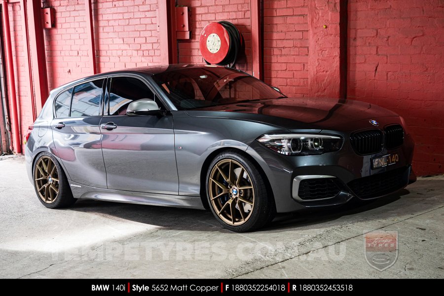 18x8.0 5652 Matt Copper on BMW 1 Series