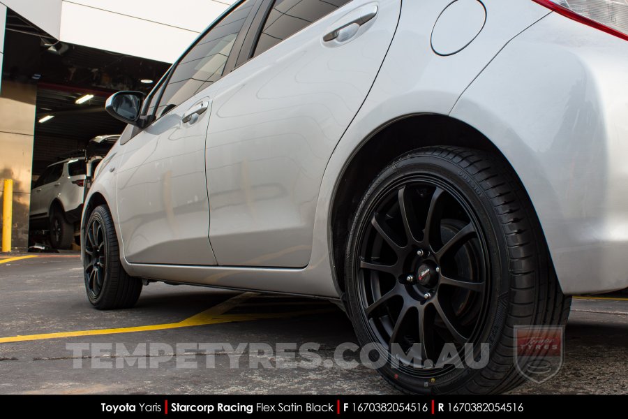 16x7.0 Starcorp Racing L209 FLEX on Toyota Yaris