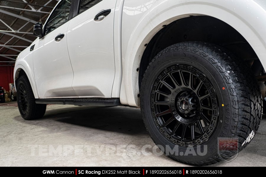 18x9.0 SC Racing DX252 Matt Black on Great Wall Cannon