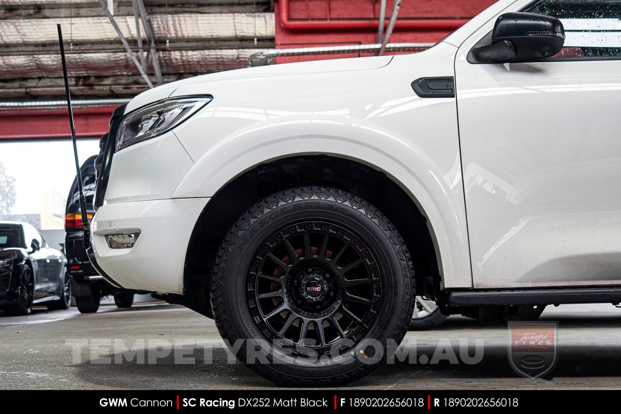 18x9.0 SC Racing DX252 Matt Black on Great Wall Cannon