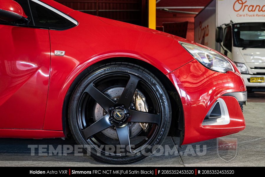 20x8.5 Simmons FR-C Full Satin Black NCT on Holden Astra