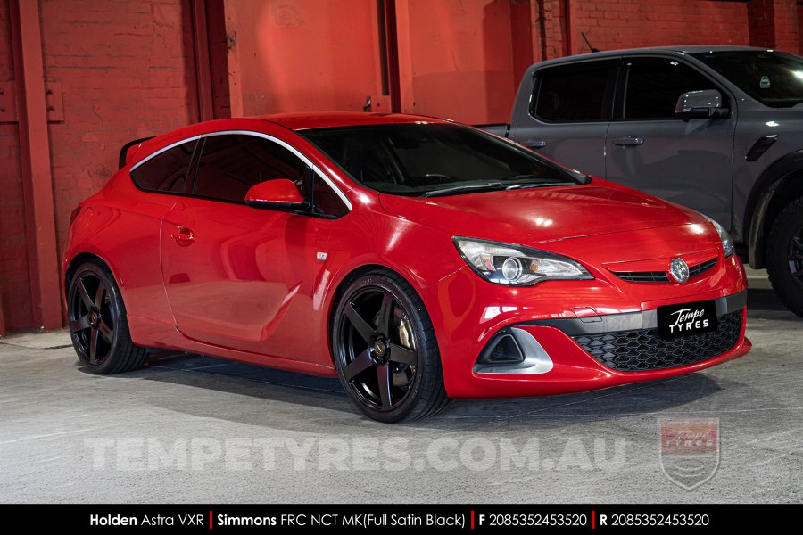 20x8.5 Simmons FR-C Full Satin Black NCT on Holden Astra