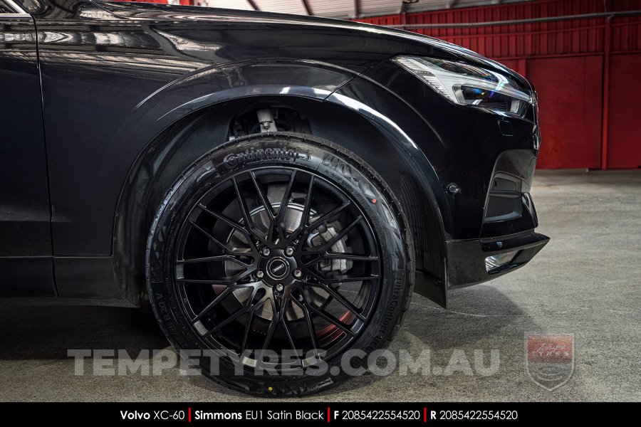 20x8.5 Simmons EU1 Satin Black on Volvo XC60