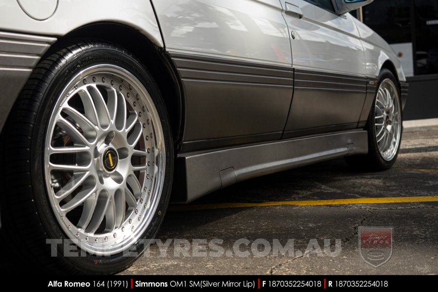 18x7.0 18x8.5 Simmons OM-1 Silver on Alfa Romeo 164