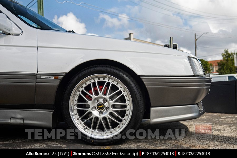 18x7.0 18x8.5 Simmons OM-1 Silver on Alfa Romeo 164