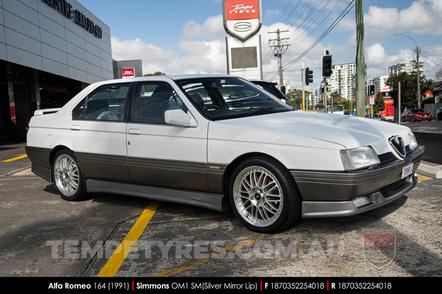 18x7.0 18x8.5 Simmons OM-1 Silver on Alfa Romeo 164