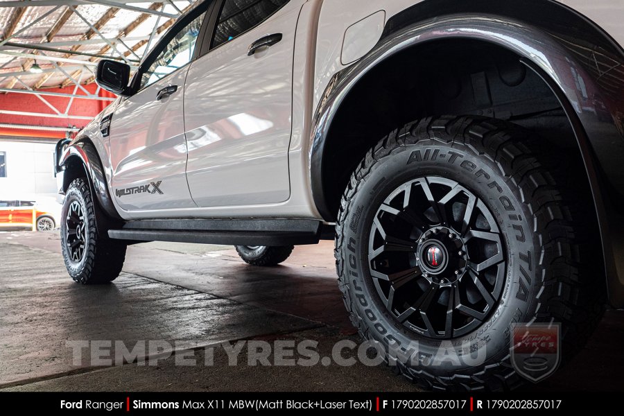 17x9.0 Simmons MAX X11 MBW on Ford Ranger