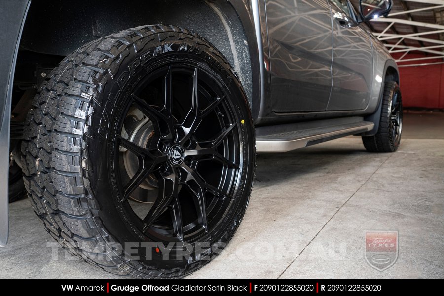 20x9.0 Grudge Offroad Gladiator Satin Black on VW Amarok