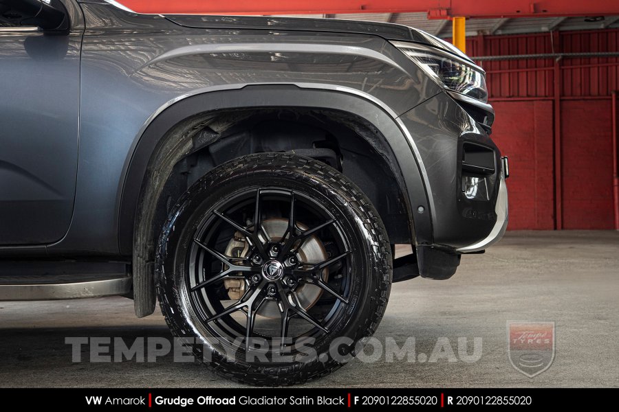20x9.0 Grudge Offroad Gladiator Satin Black on VW Amarok