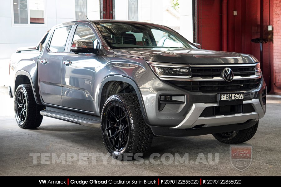 20x9.0 Grudge Offroad Gladiator Satin Black on VW Amarok