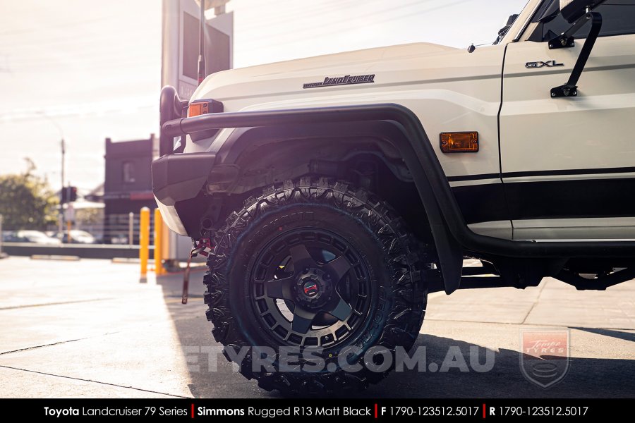 17x9.0 Simmons RUGGED R13 Matt Black on Toyota Landcruiser