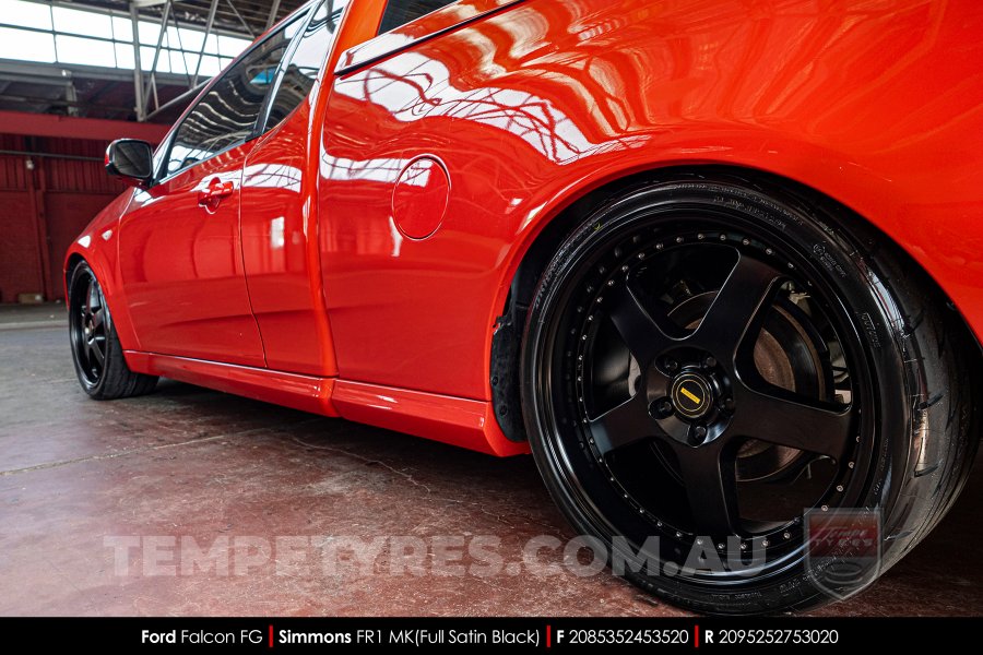20x8.5 20x9.5 Simmons FR-1 Satin Black on Ford Falcon