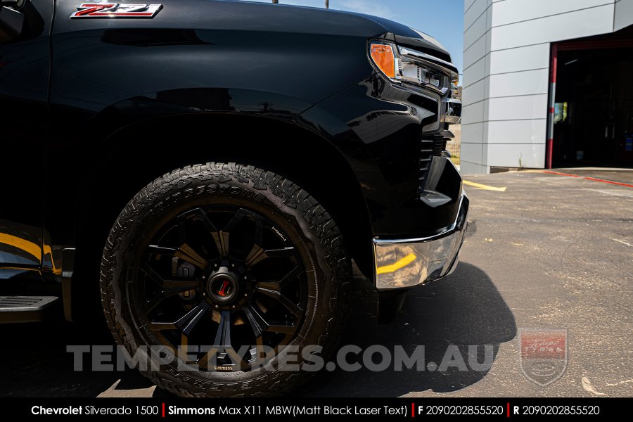 20x9.0 Simmons MAX X11 MBW on Chevrolet Silverado